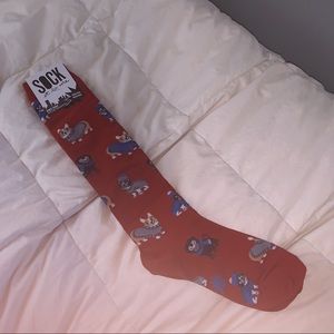 Sock it to me knee high dog print socks